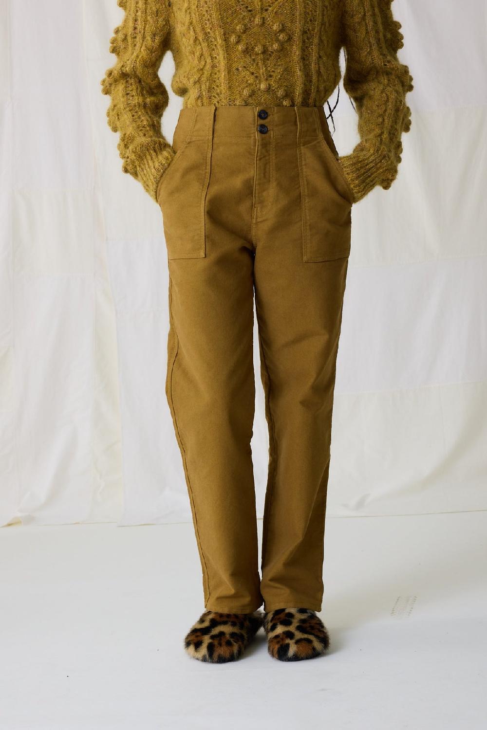 Leon & Harper Pantalon Past Plain Mustard