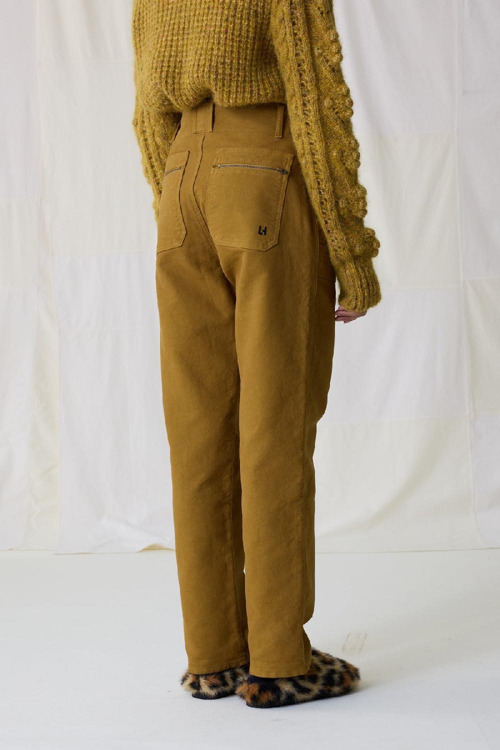 Leon & Harper Pantalon Past Plain Mustard