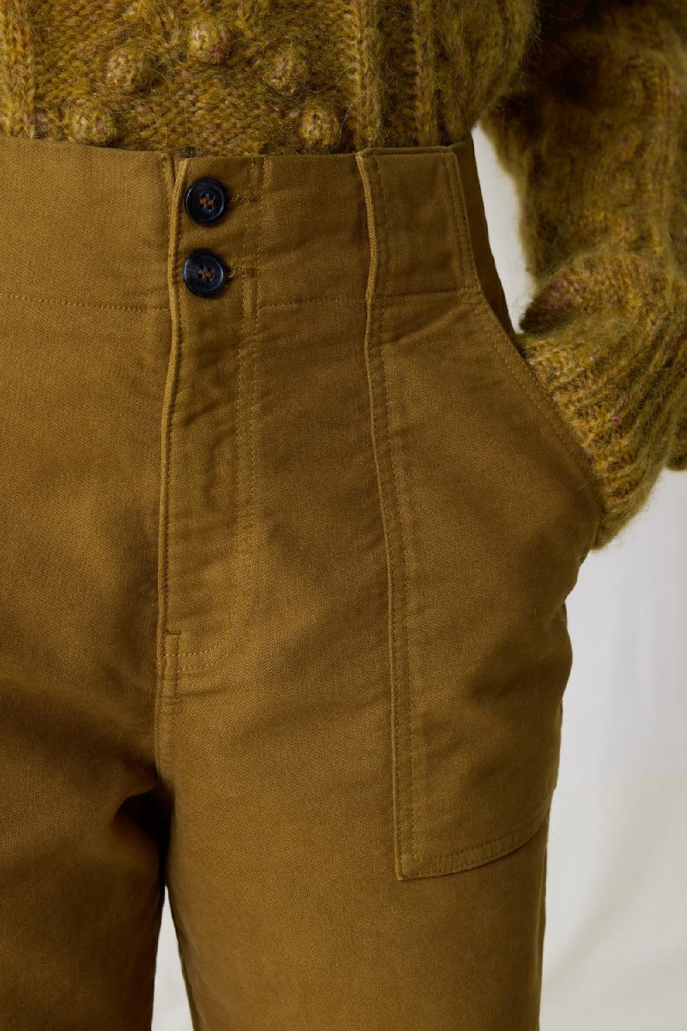 Leon & Harper Pantalon Past Plain Mustard