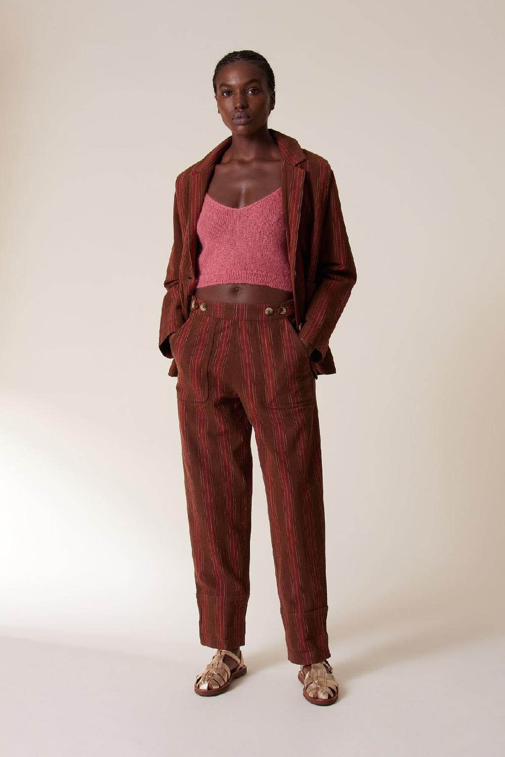 leon & harper Pantalon Perla Matelas Brown