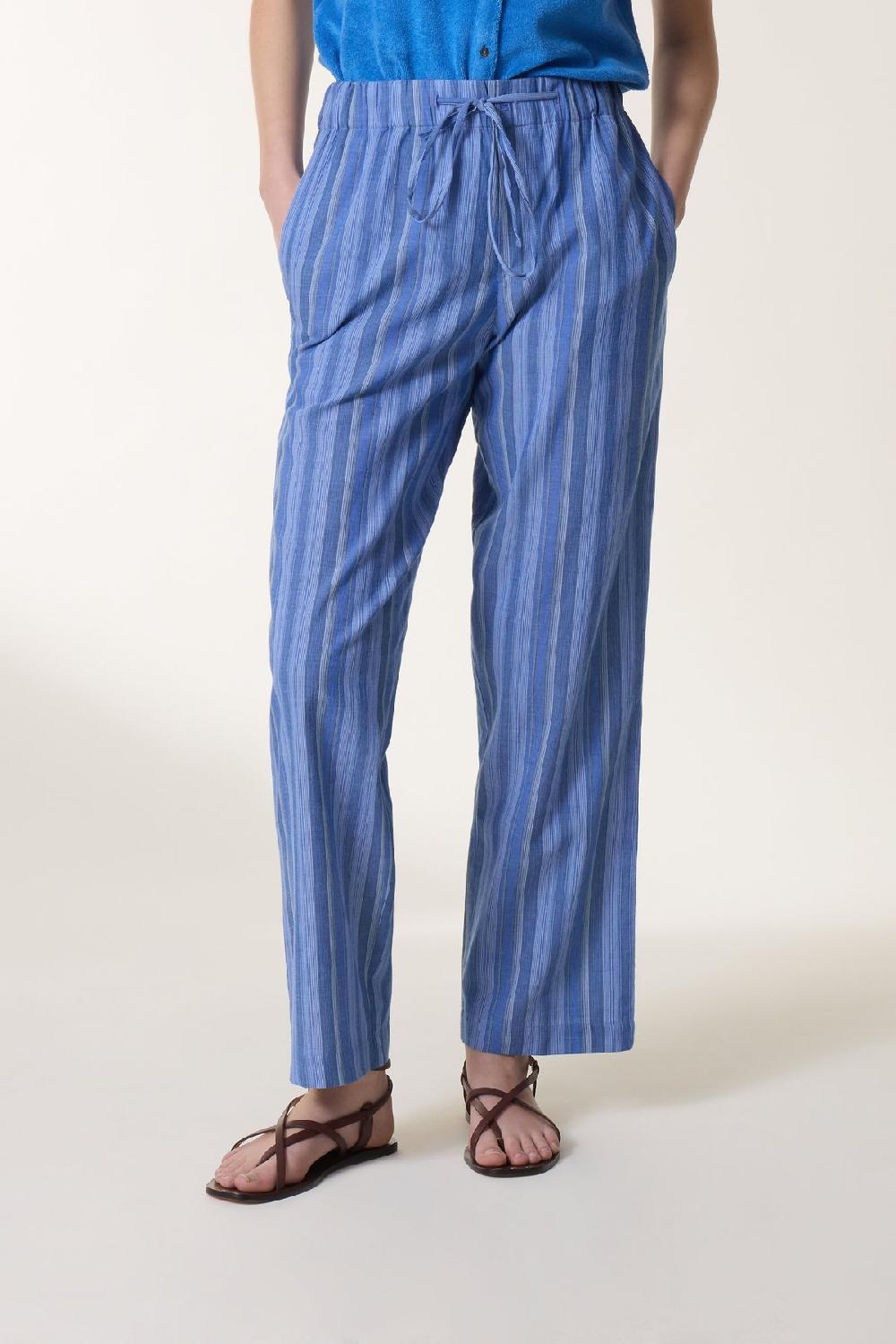 Leon & Harper Pantalon Permin Strght Blue