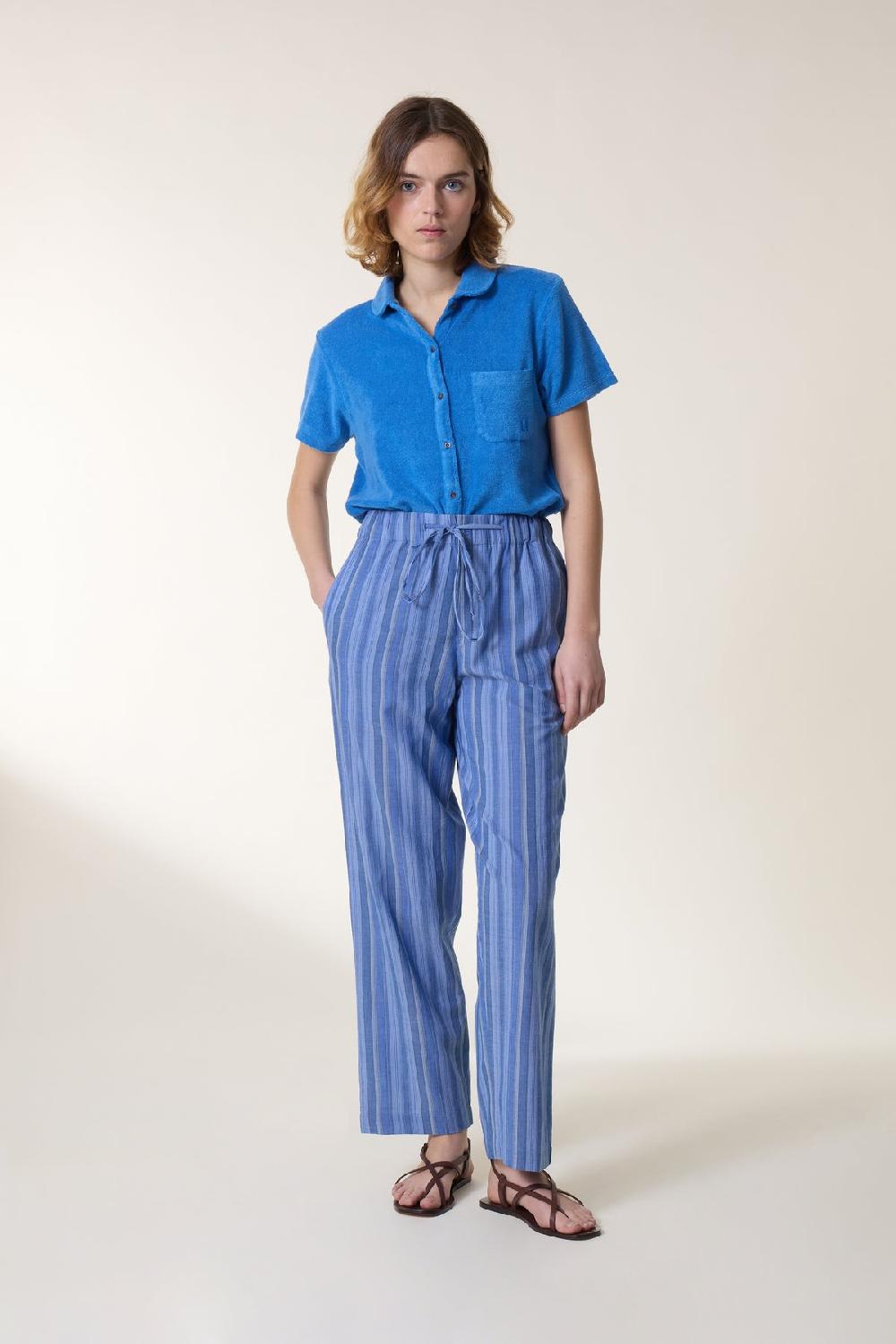 leon & harper Pantalon Permin Strght Blue