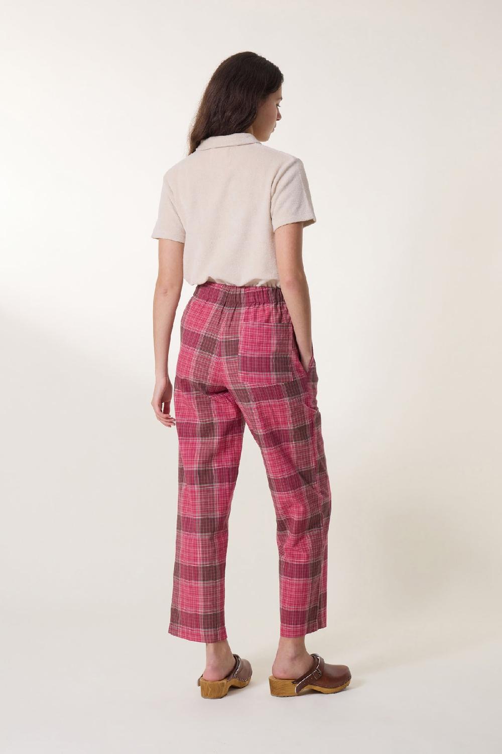 Leon & Harper Pantalon Permin Strght Red