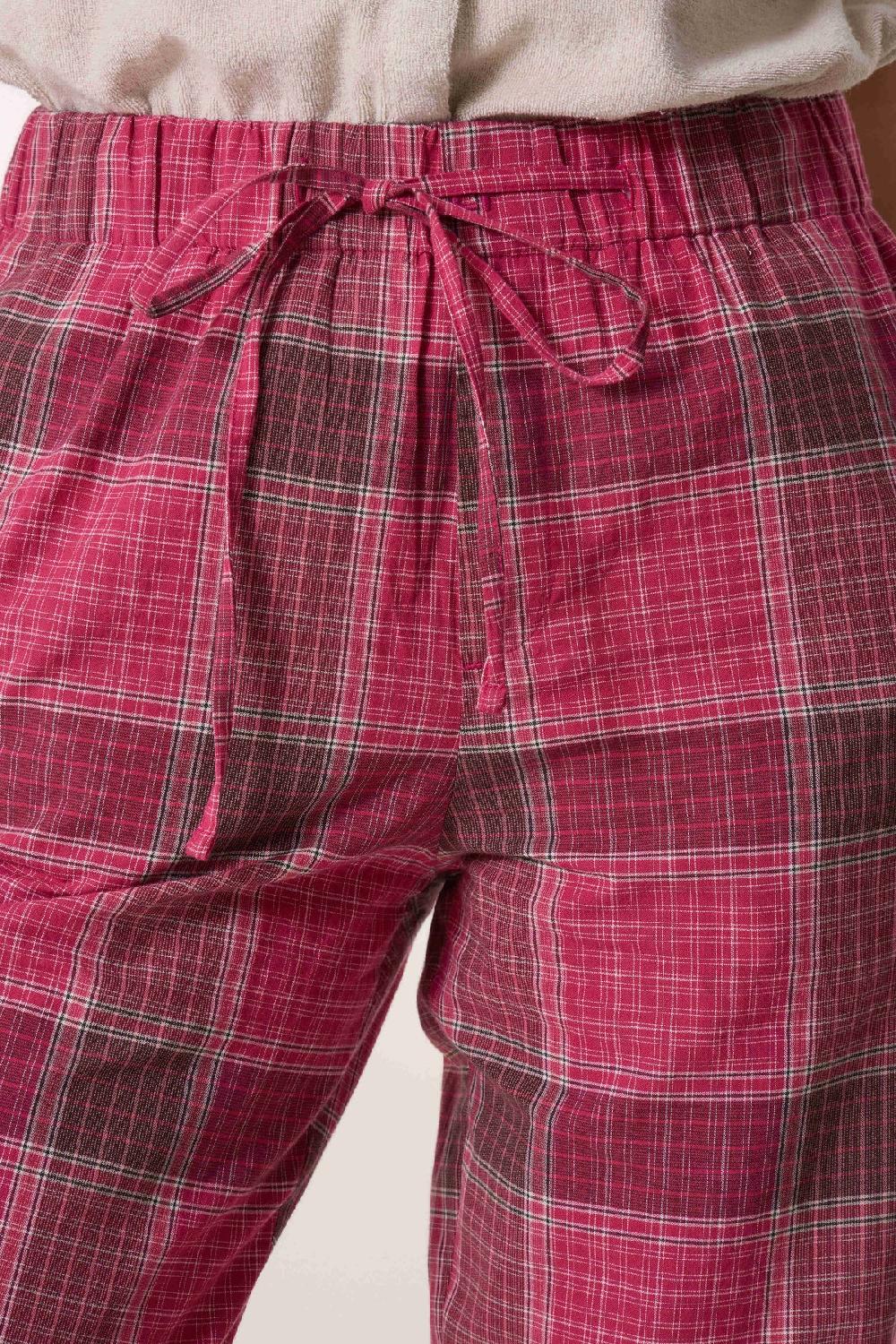 Leon & Harper Pantalon Permin Strght Red