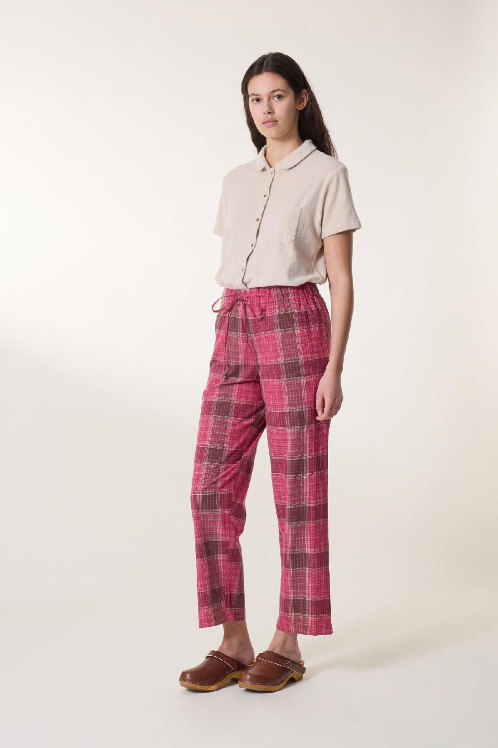 leon & harper Pantalon Permin Strght Red