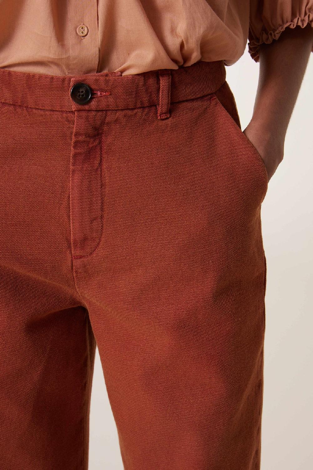 Leon & Harper Pantalon Philo PL2 Terracotta