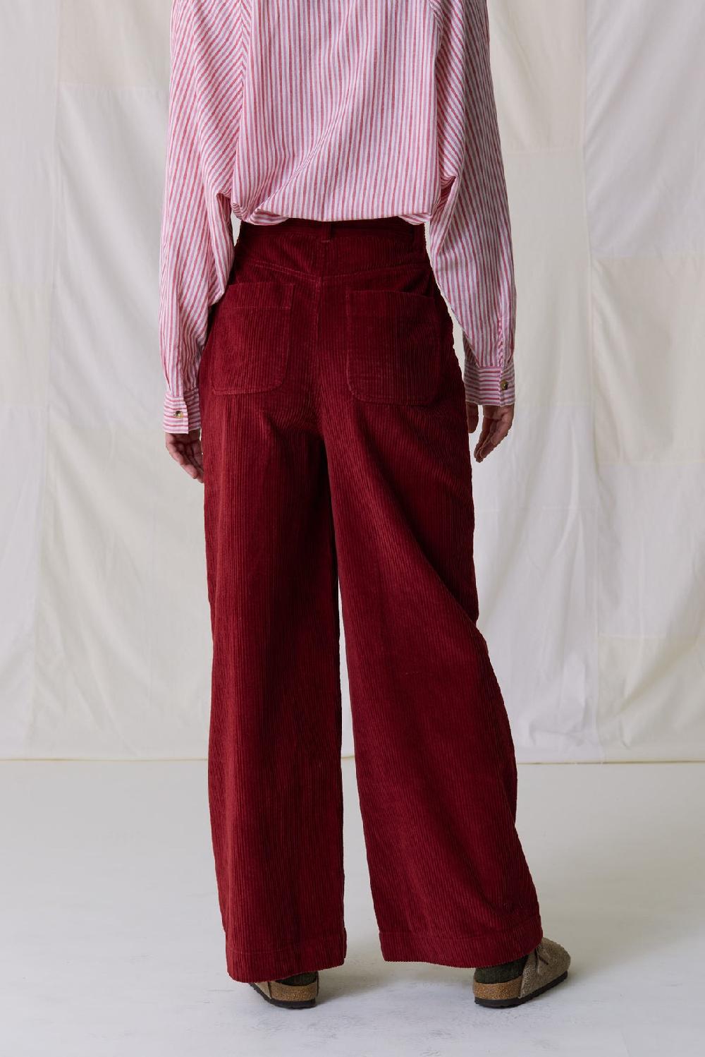 Leon & Harper Pantalon Philou Plain Carmin