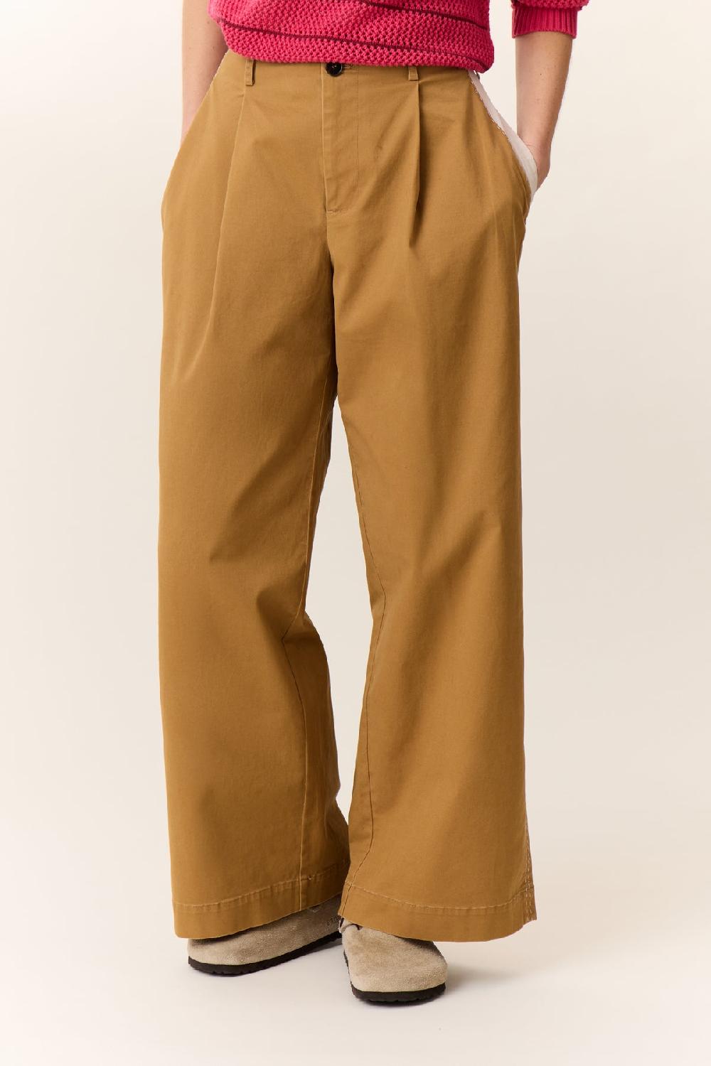 Leon & Harper Pantalon Pippa Plain Beige