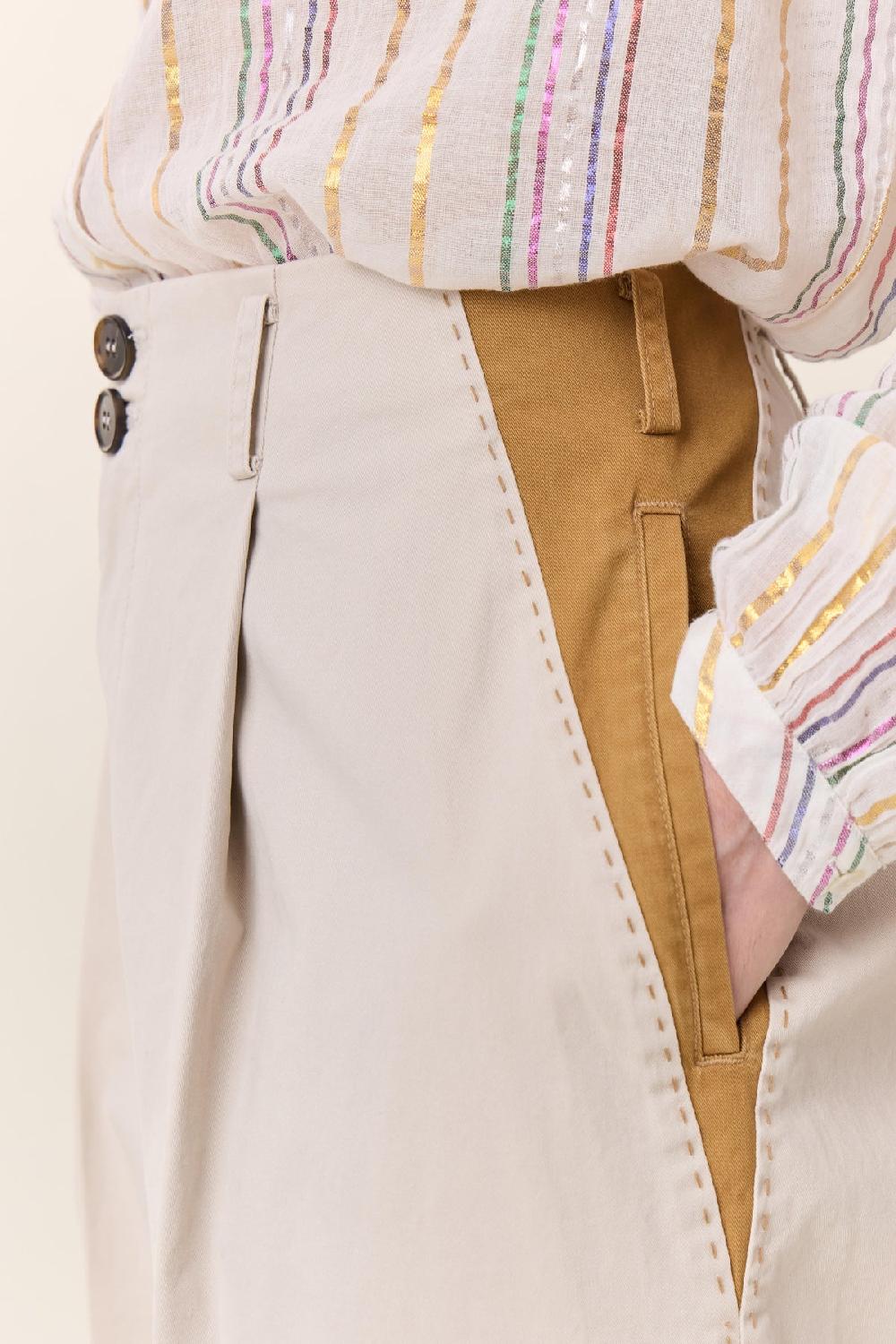 Leon & Harper Pantalon Pippa Plain Ecru
