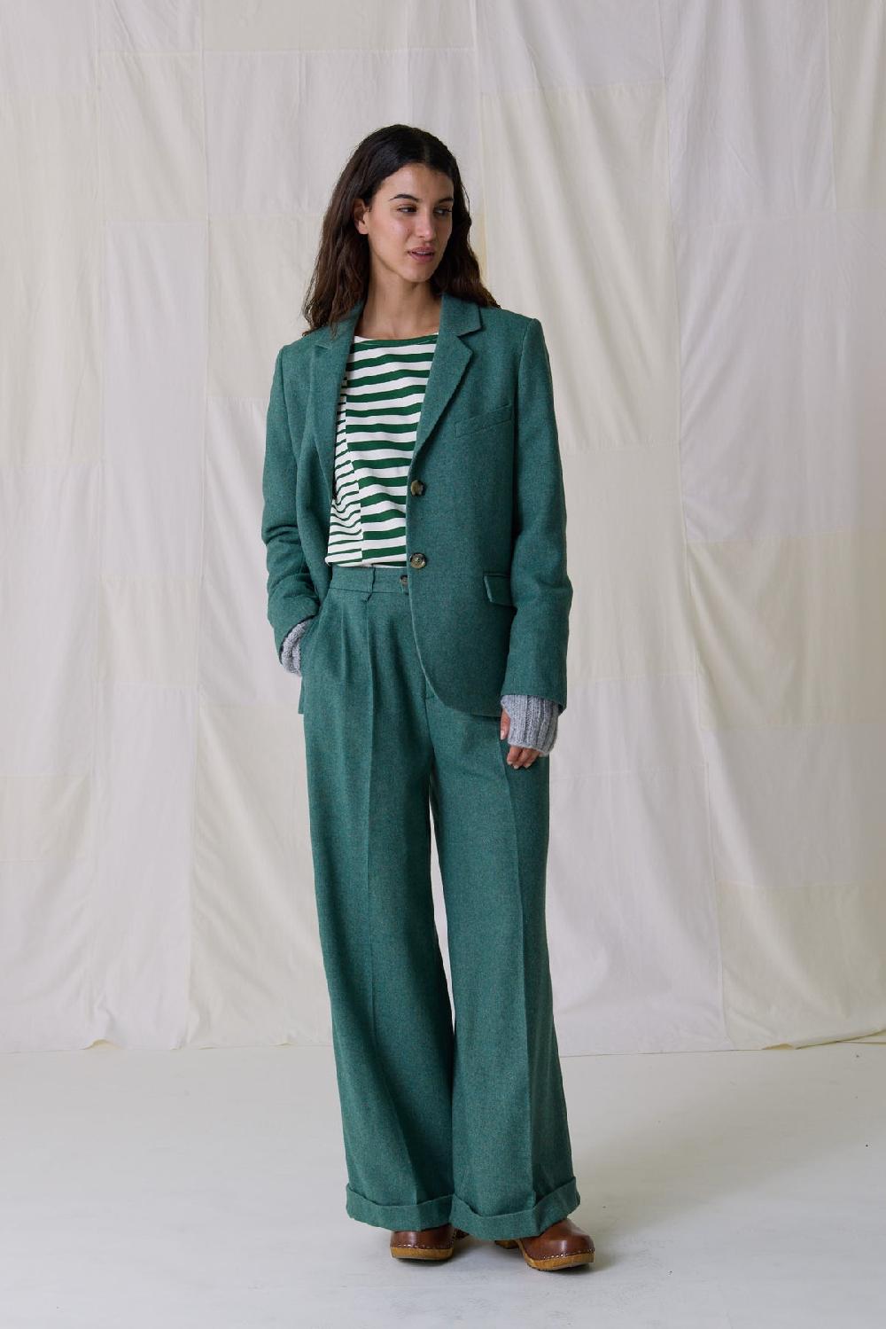 Leon & Harper Pantalon Popsi Plain Green