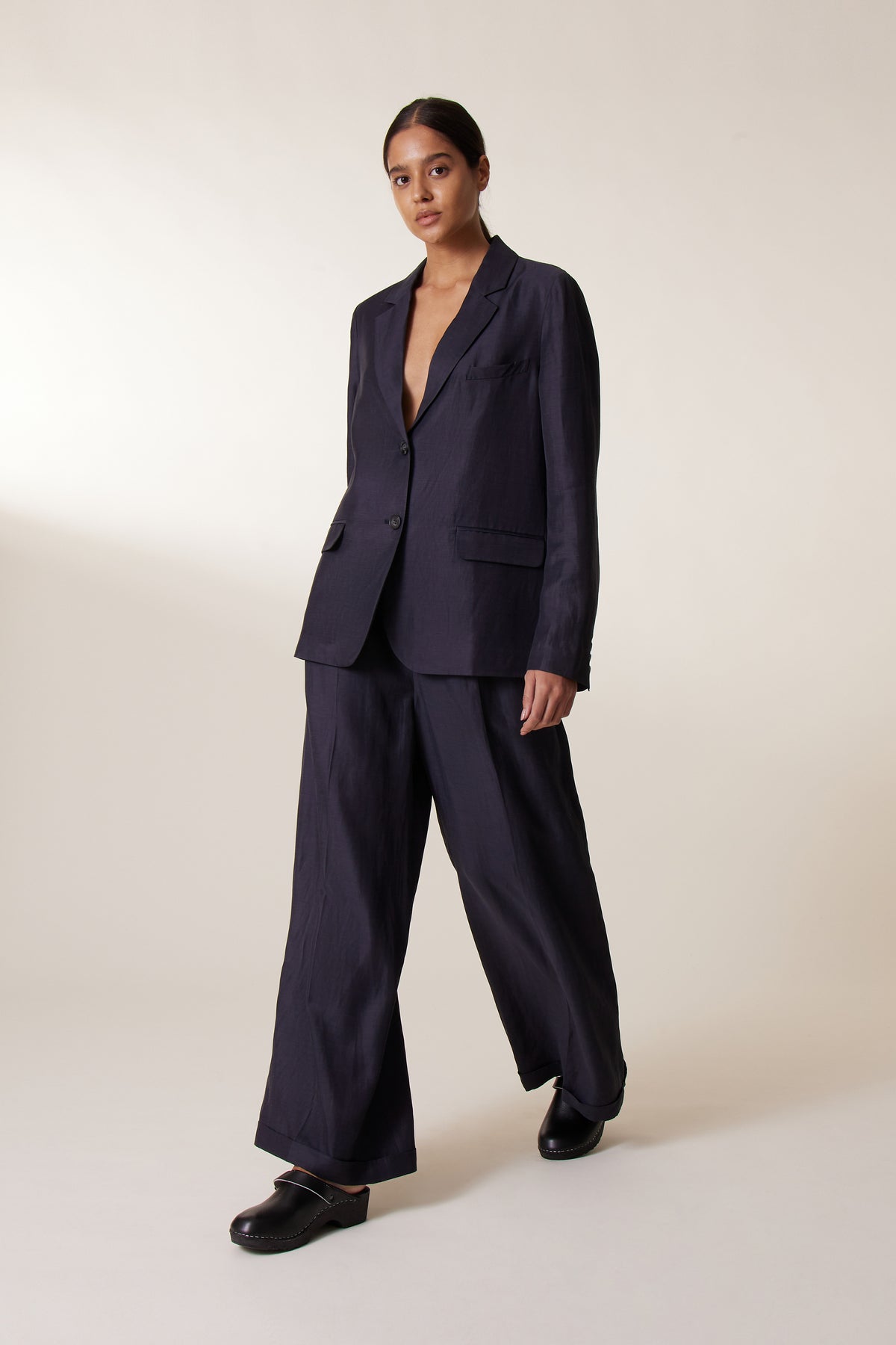 Leon & Harper Pantalon Popsi PLN Charcoal