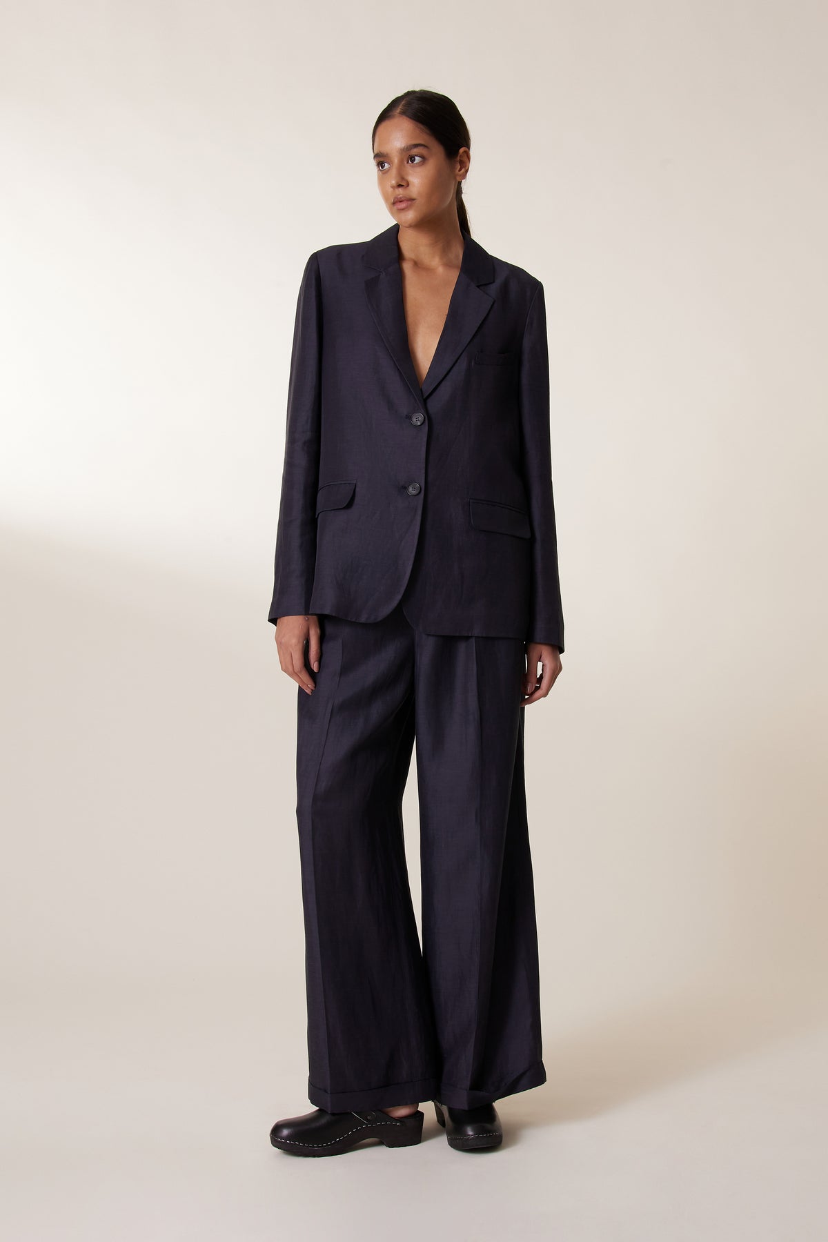 leon & harper Pantalon Popsi PLN Charcoal