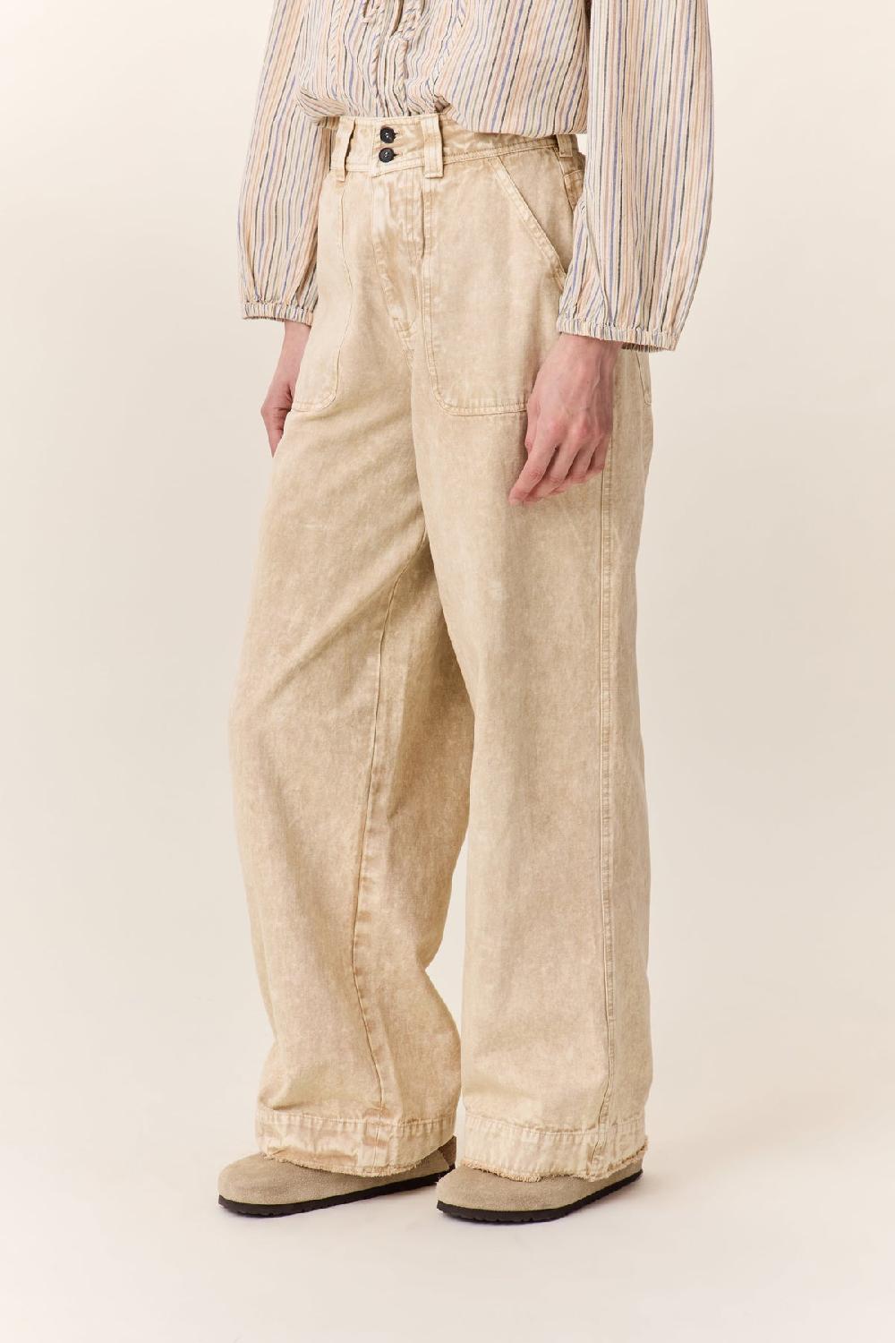 Leon & Harper Pantalon Prag Pl2 Beige