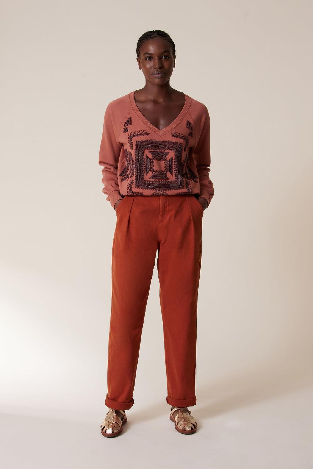 Leon & Harper Pantalon Prodige PL2 Terracotta