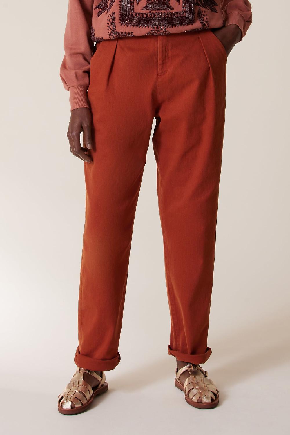 leon & harper Pantalon Prodige PL2 Terracotta