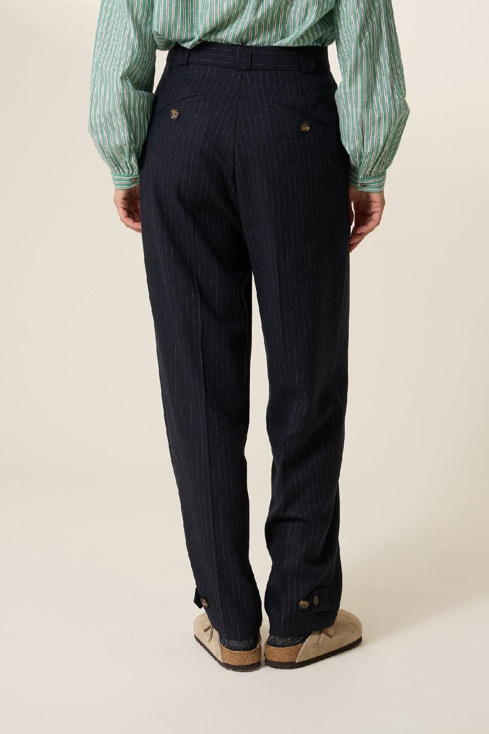 Leon & Harper Pantalon Pummy Stripe Blackstripe