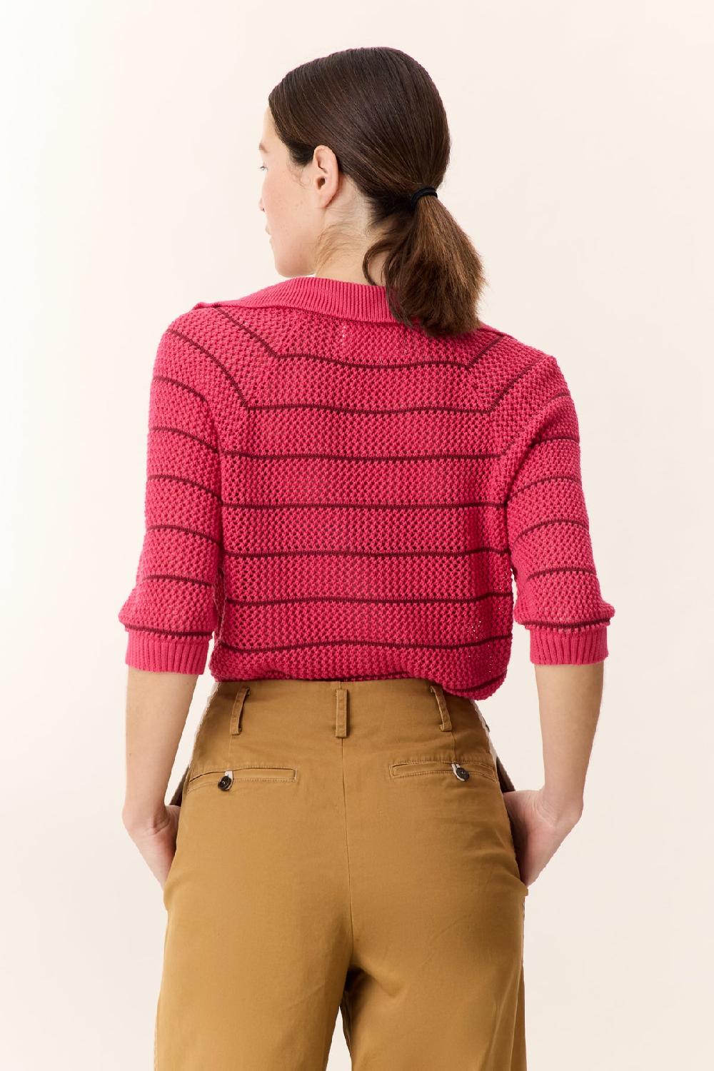 Leon & Harper Polo Make Strp Pink