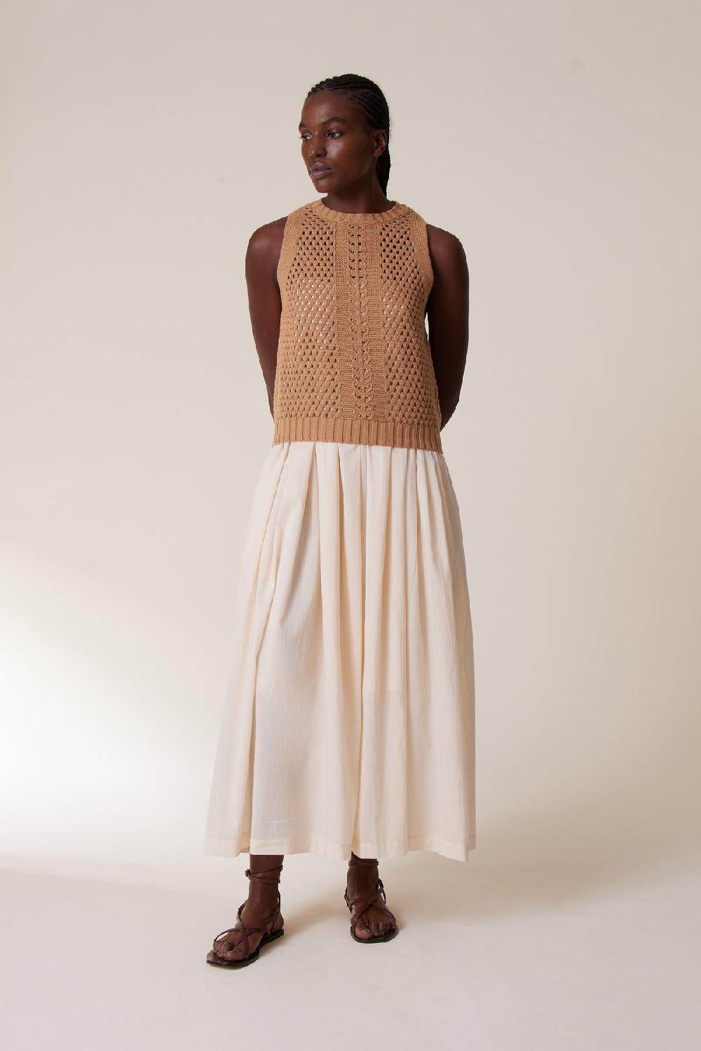 leon & harper Pull Maaike Plain Oatmeal