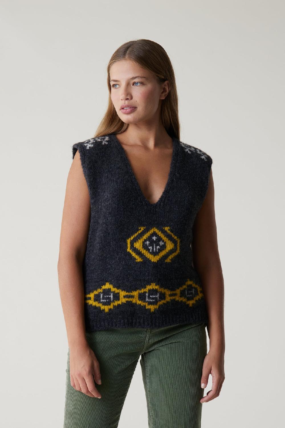 leon & harper Pull Maco Mix Grey