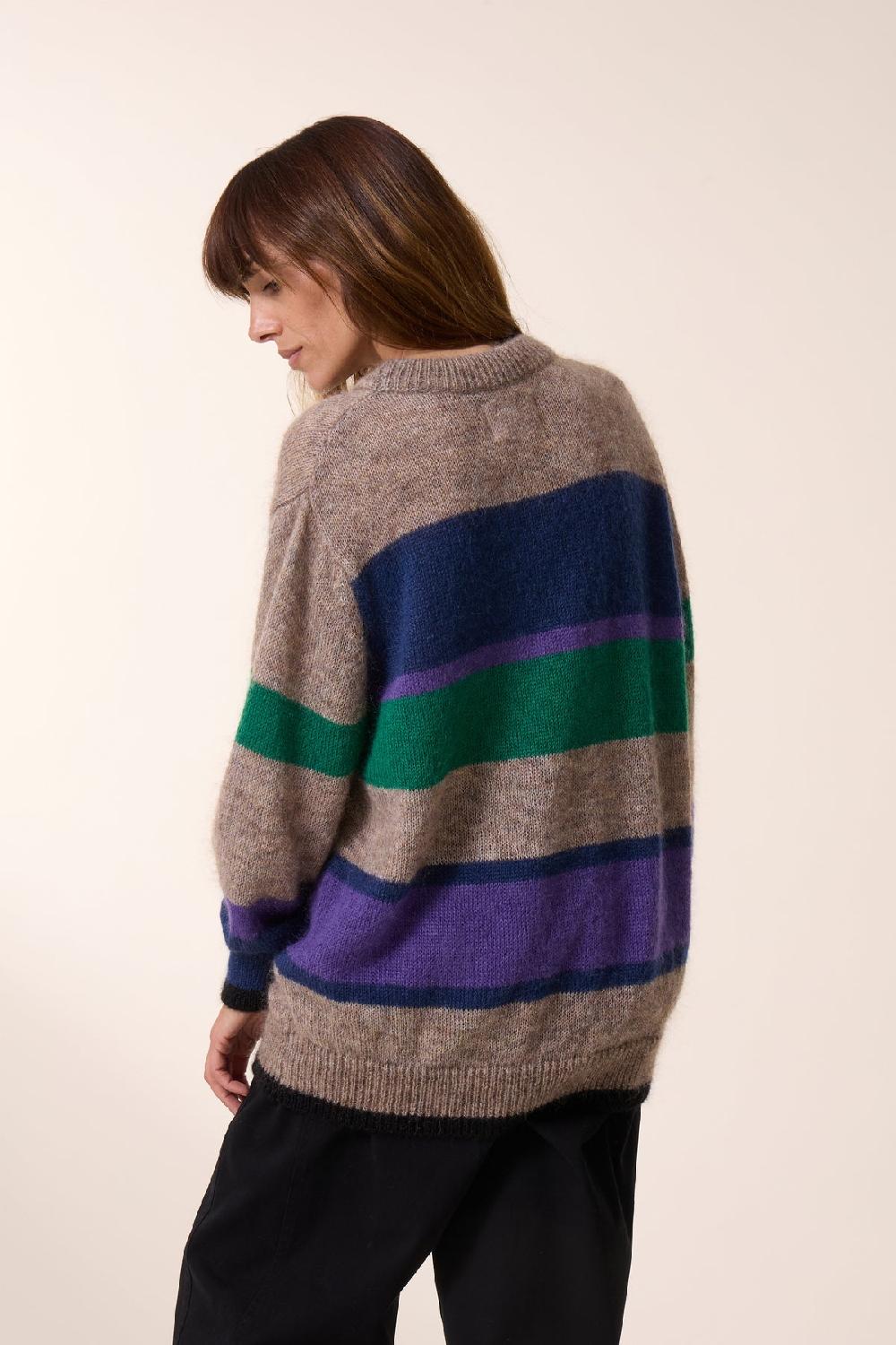 Leon & Harper Pull Madra Stripe Beige