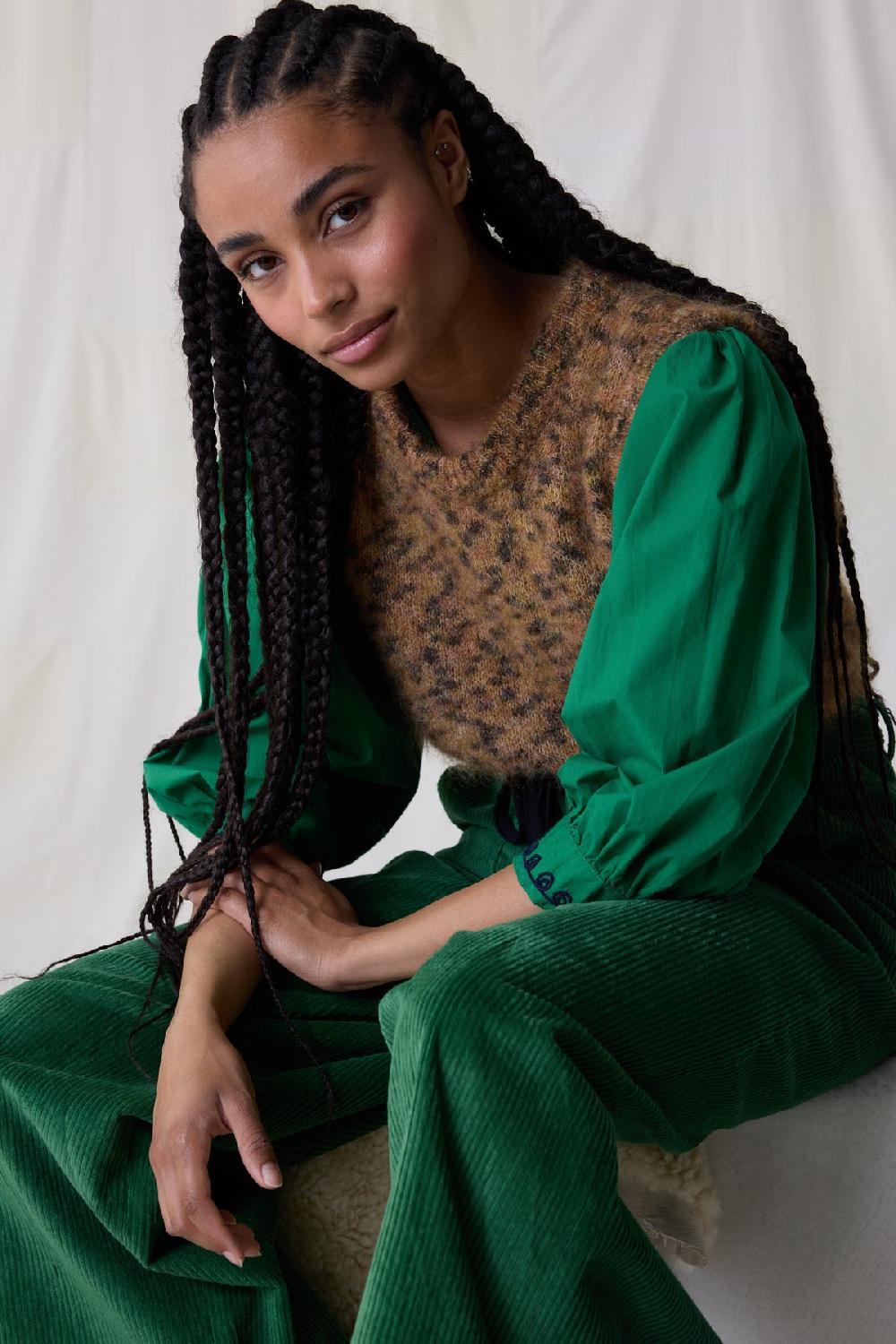 leon & harper Pull Maleo Leopard Beige