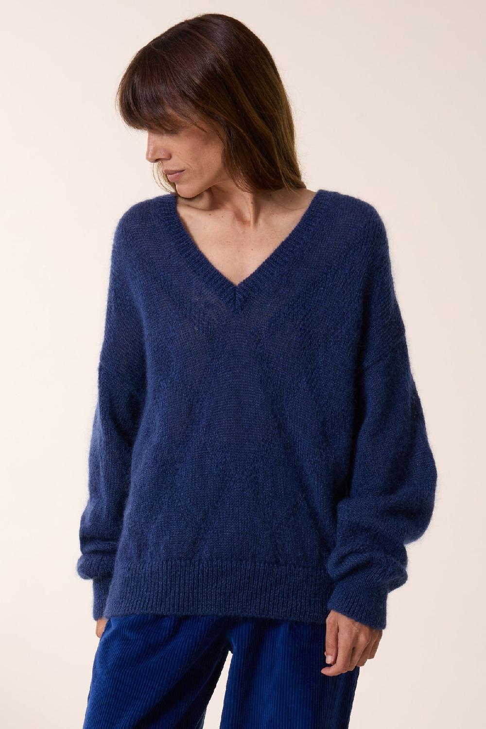 leon & harper Pull Malili PLN Navy