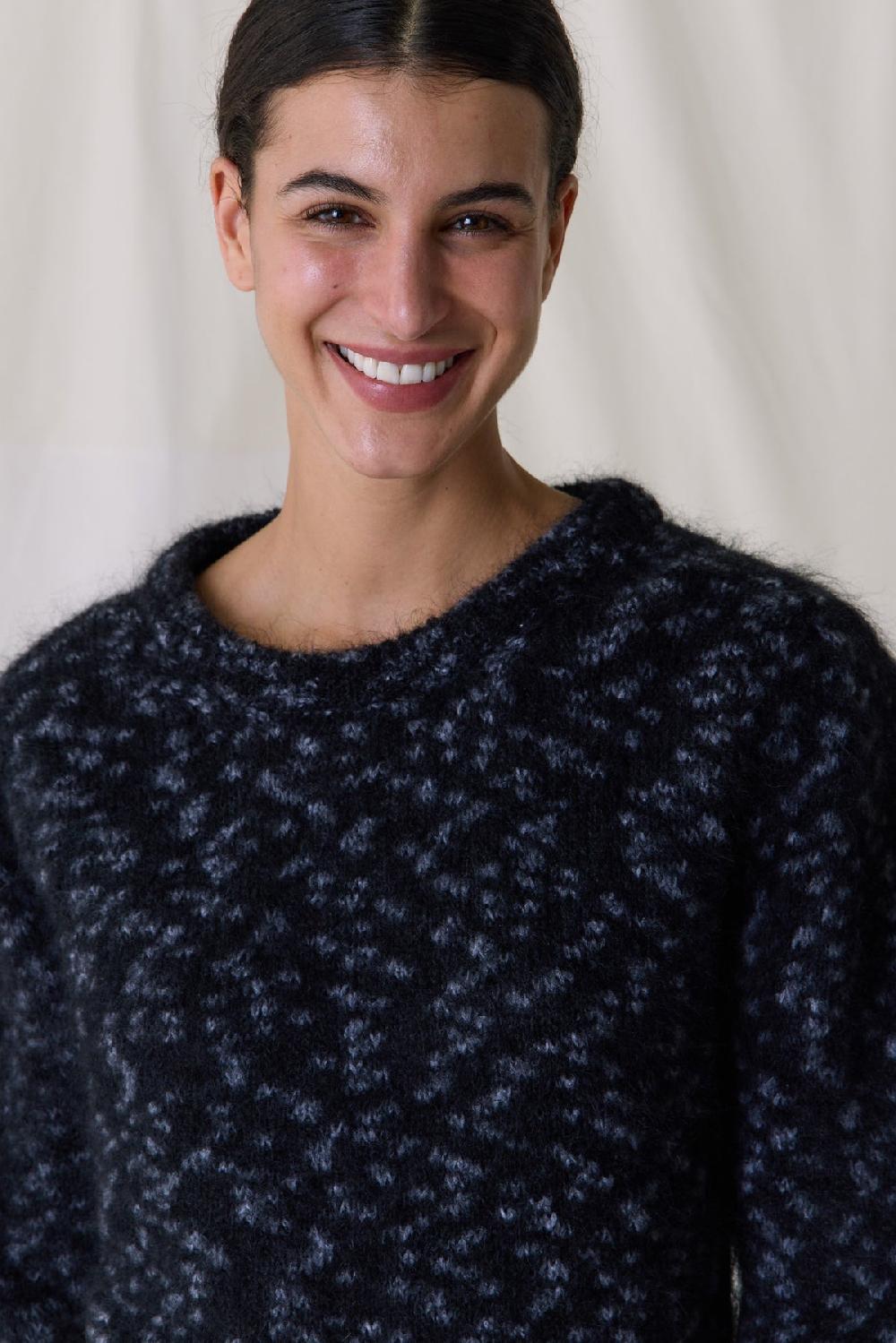 Leon & Harper Pull Mat Leopard Grey