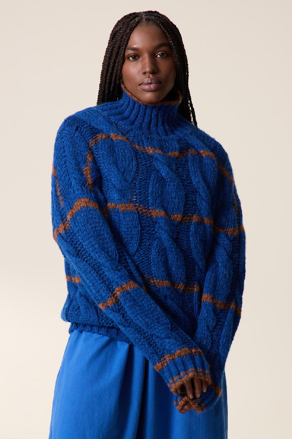 Leon & Harper Pull Melodie Stripe Blue