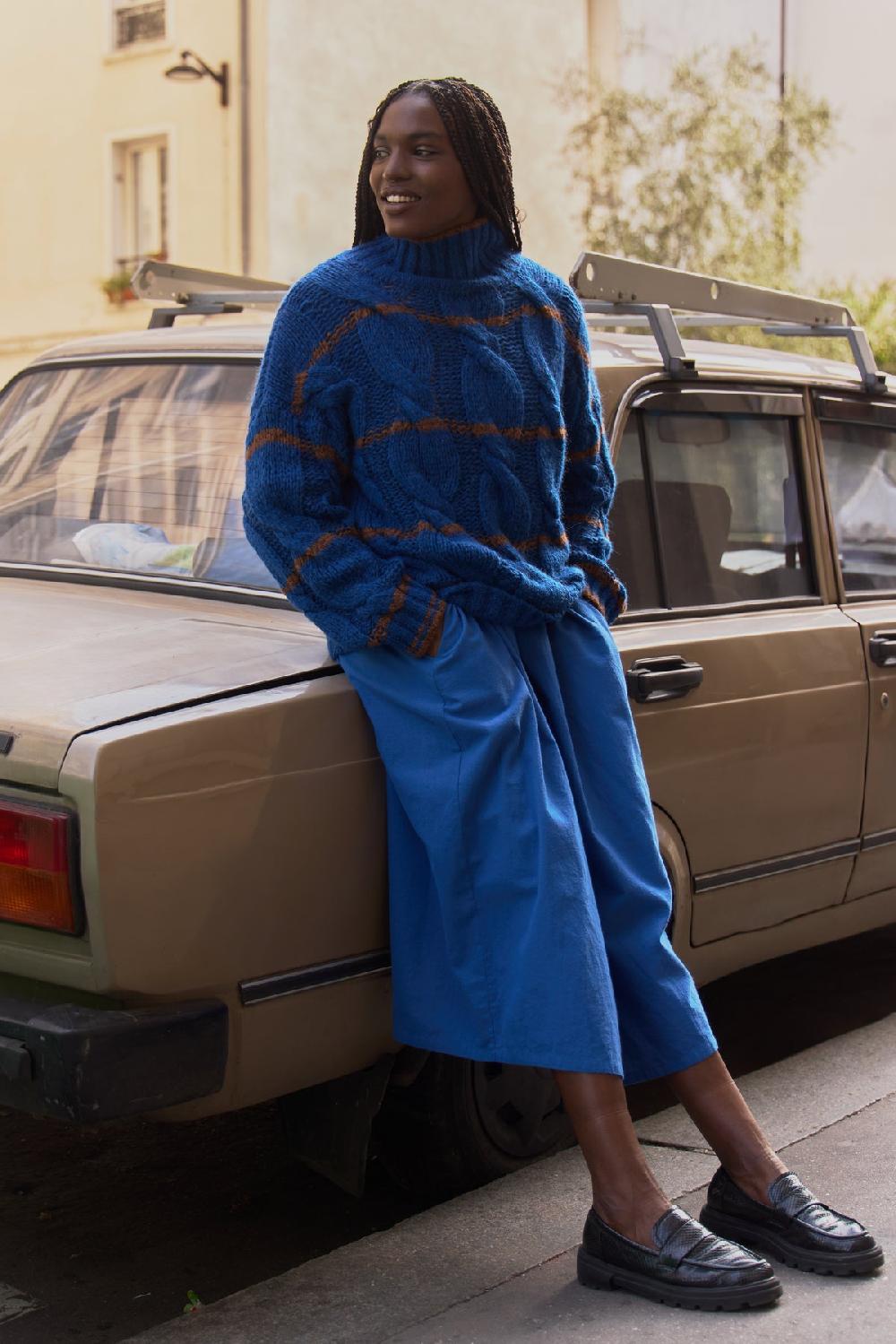 leon & harper Pull Melodie Stripe Blue