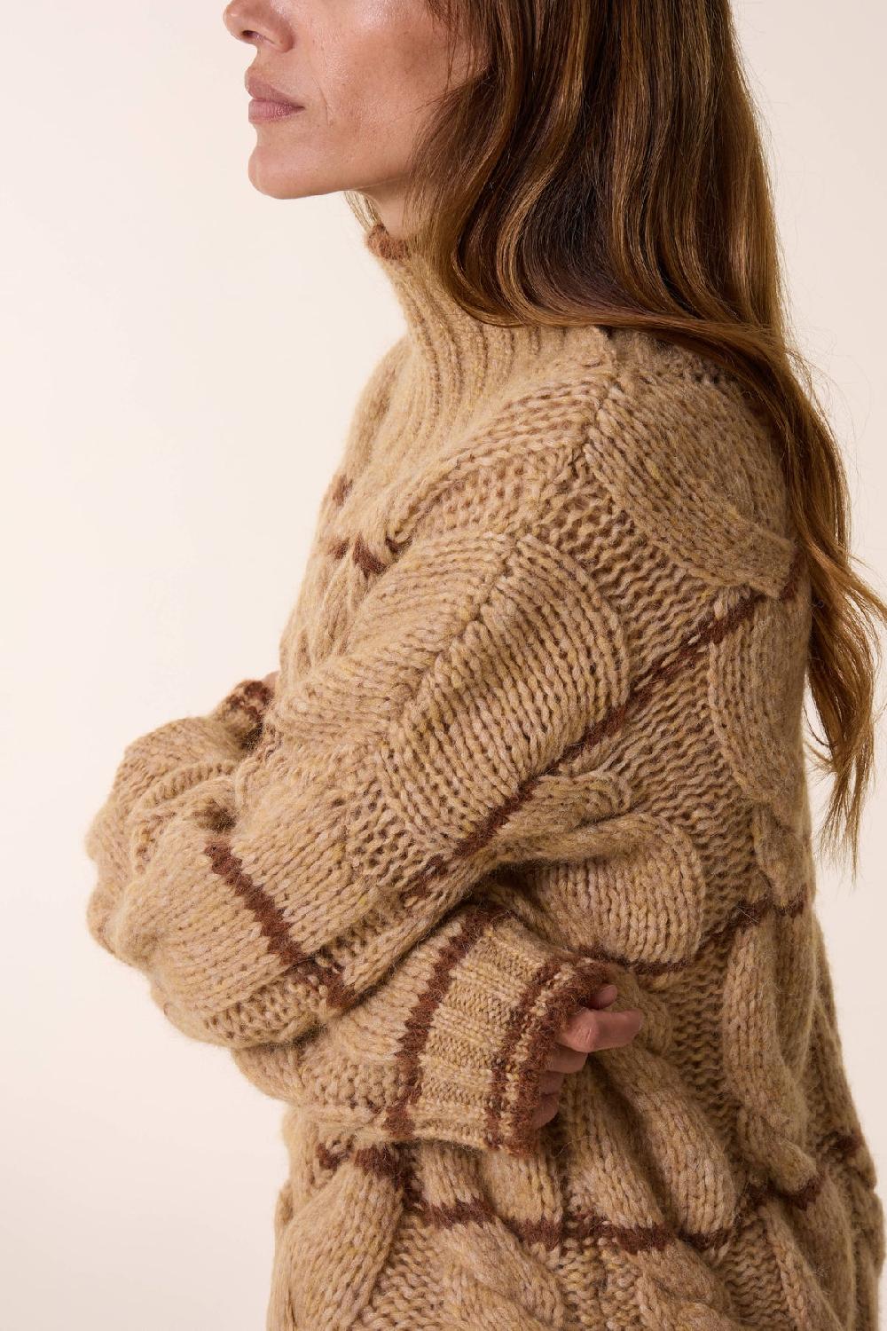 Leon & Harper Pull Melodie Stripe Ecru