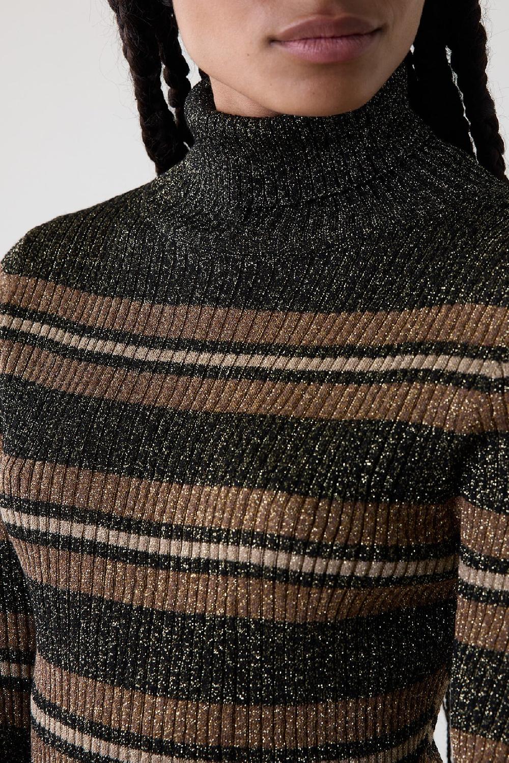 Leon & Harper Pull Mular Stripe Black