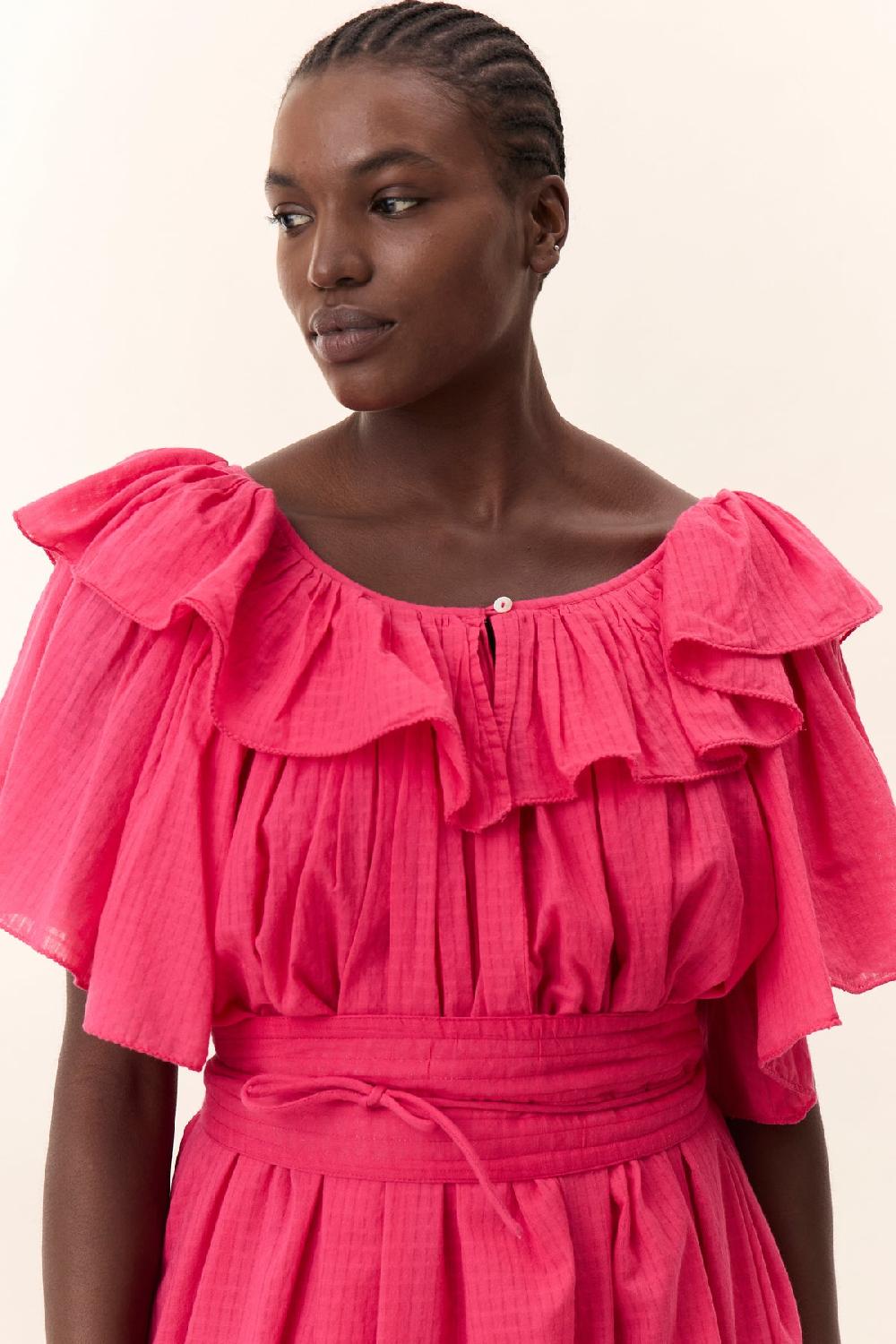 Leon & Harper Robe Raeya Plain Berry
