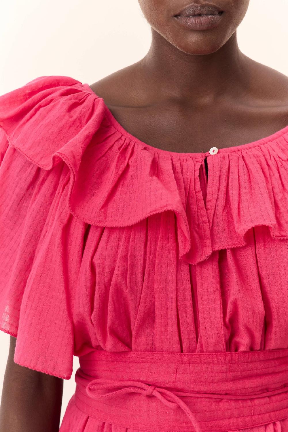Leon & Harper Robe Raeya Plain Berry