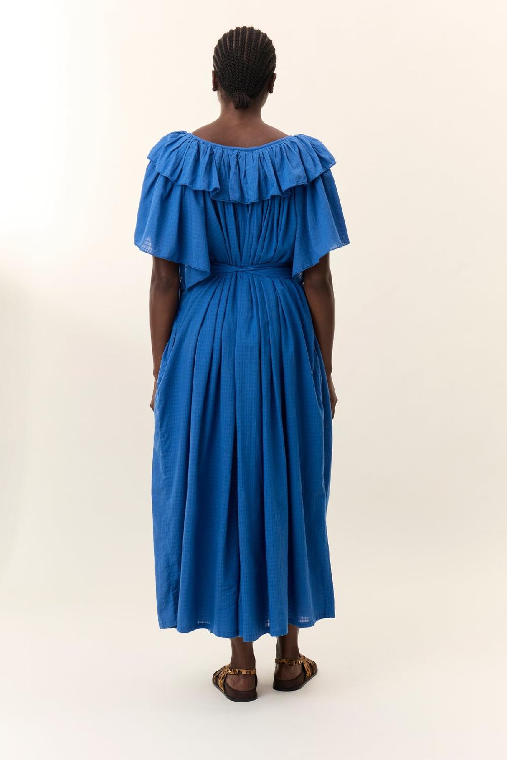 Leon & Harper Robe Raeya Plain Blue