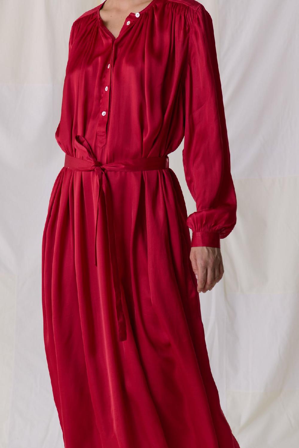 Leon & Harper Robe Raimy Plain Chili