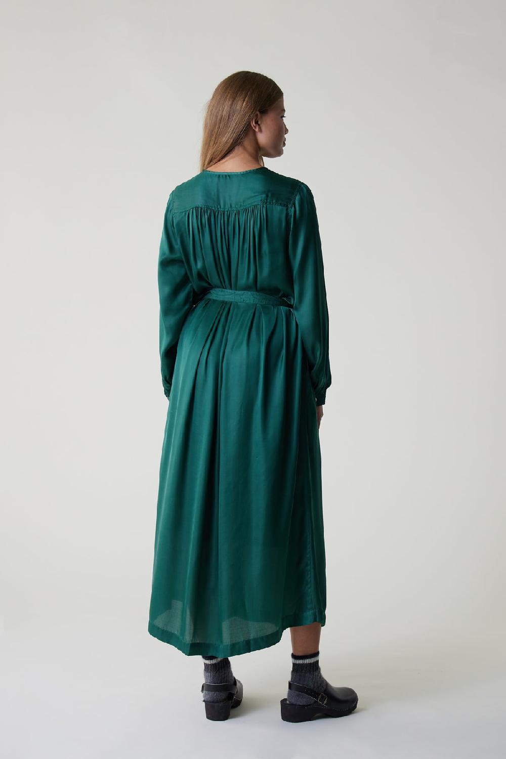 Leon & Harper Robe Raimy Plain Emerald