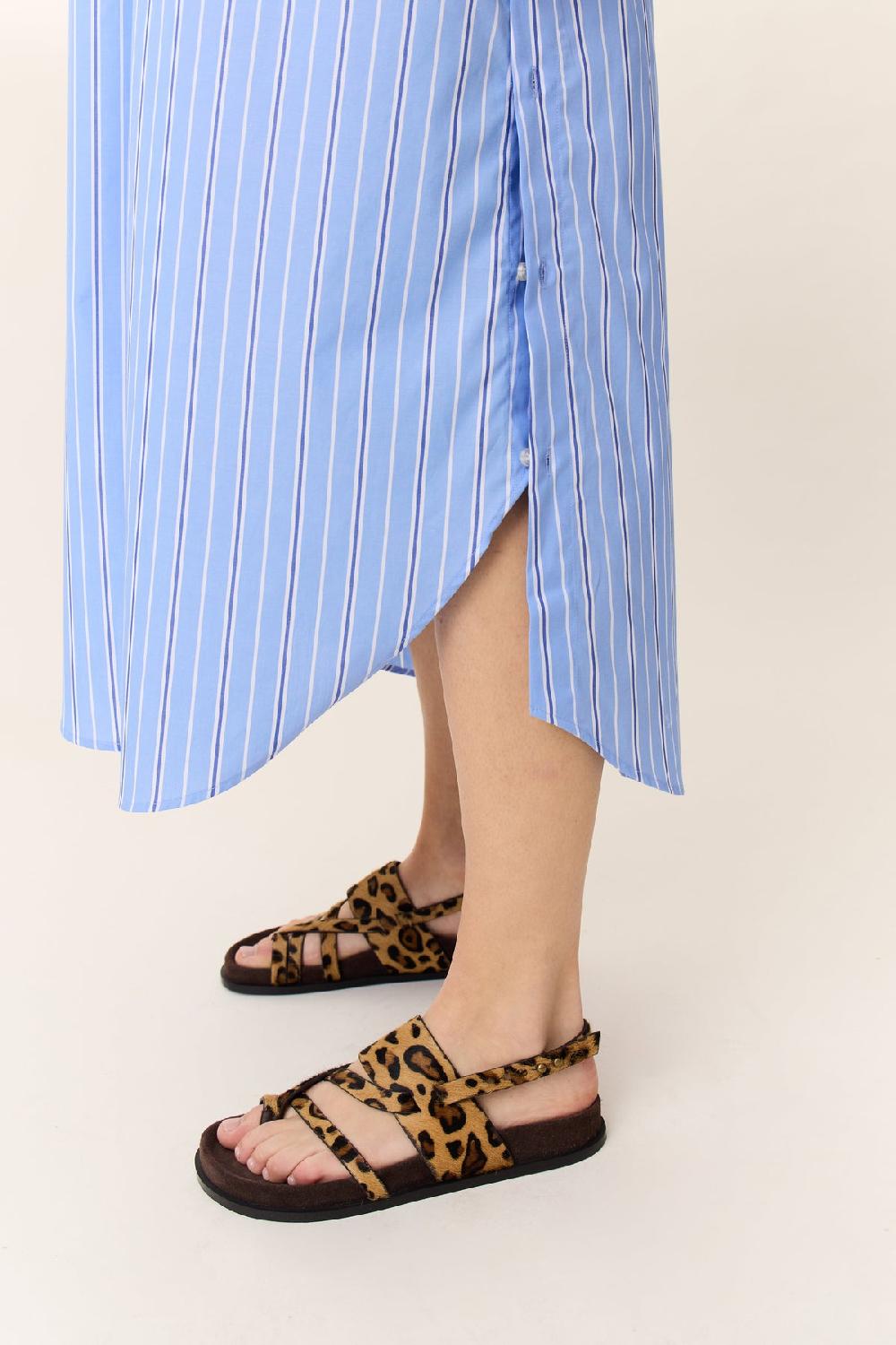 Leon & Harper Robe Ran Strp Blue