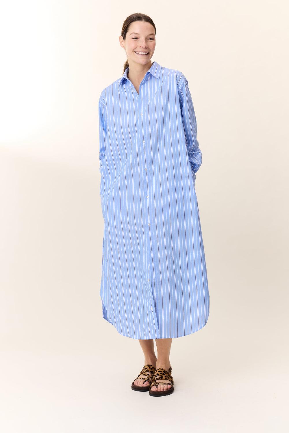 leon & harper Robe Ran Strp Blue