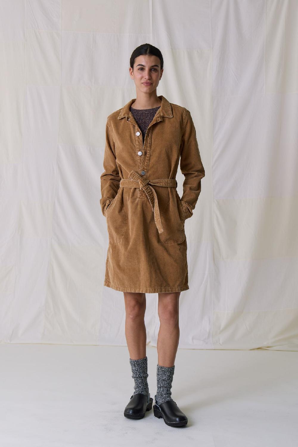 Leon & Harper Robe Regna Plain Brown