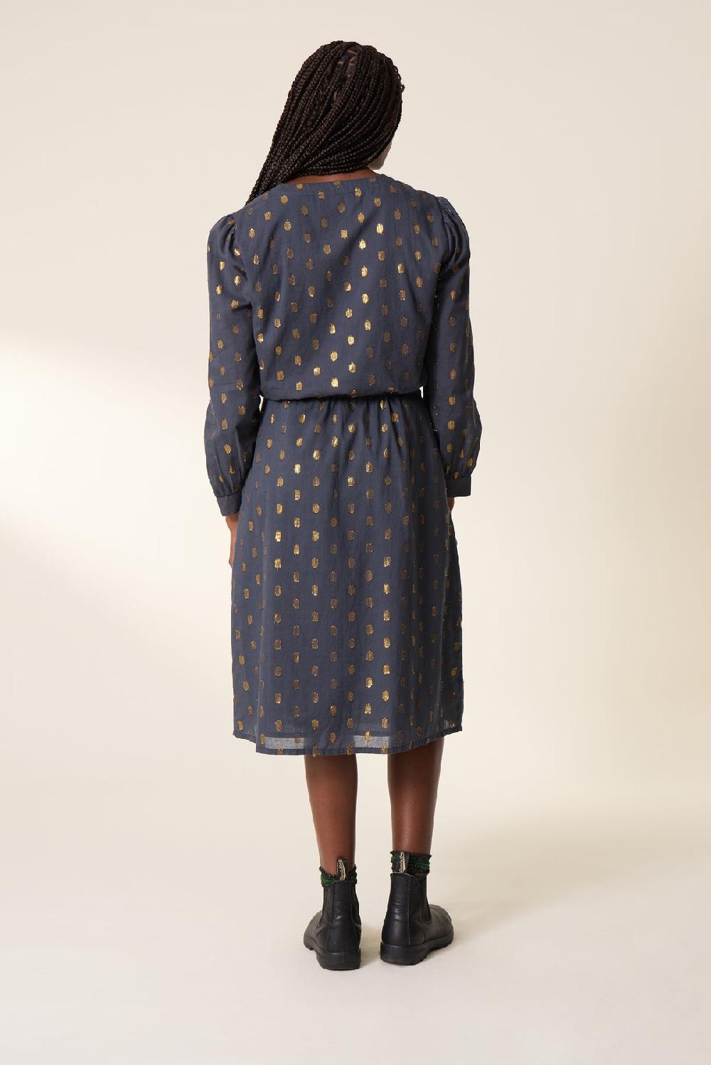 Leon & Harper Robe Remedy Dots Carbone