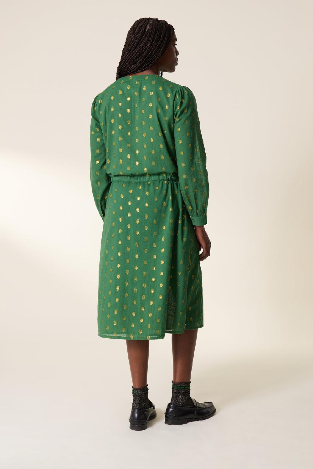 Leon & Harper Robe Remedy Dots Green