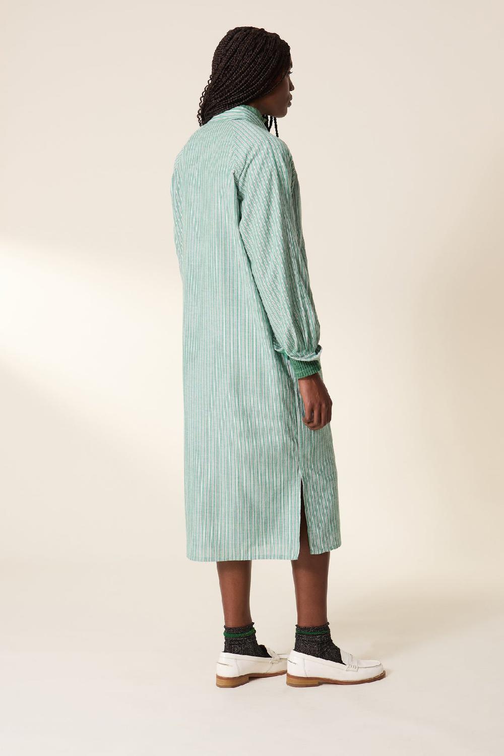 Leon & Harper Robe Renna Stripe Green