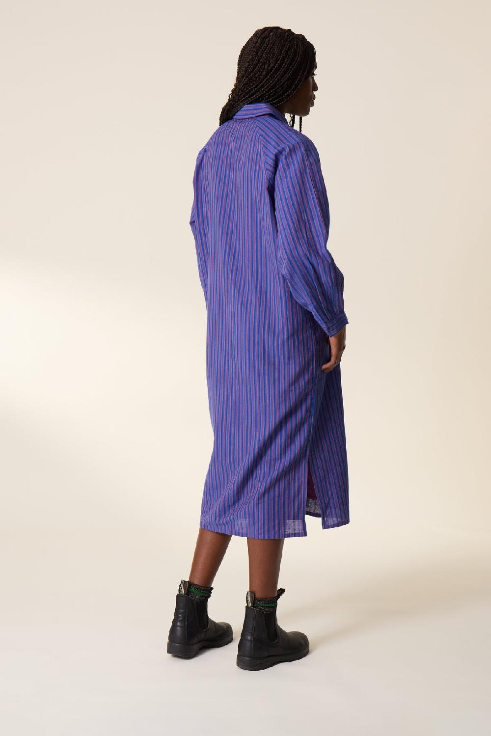 Leon & Harper Robe Renna Stripe Purple