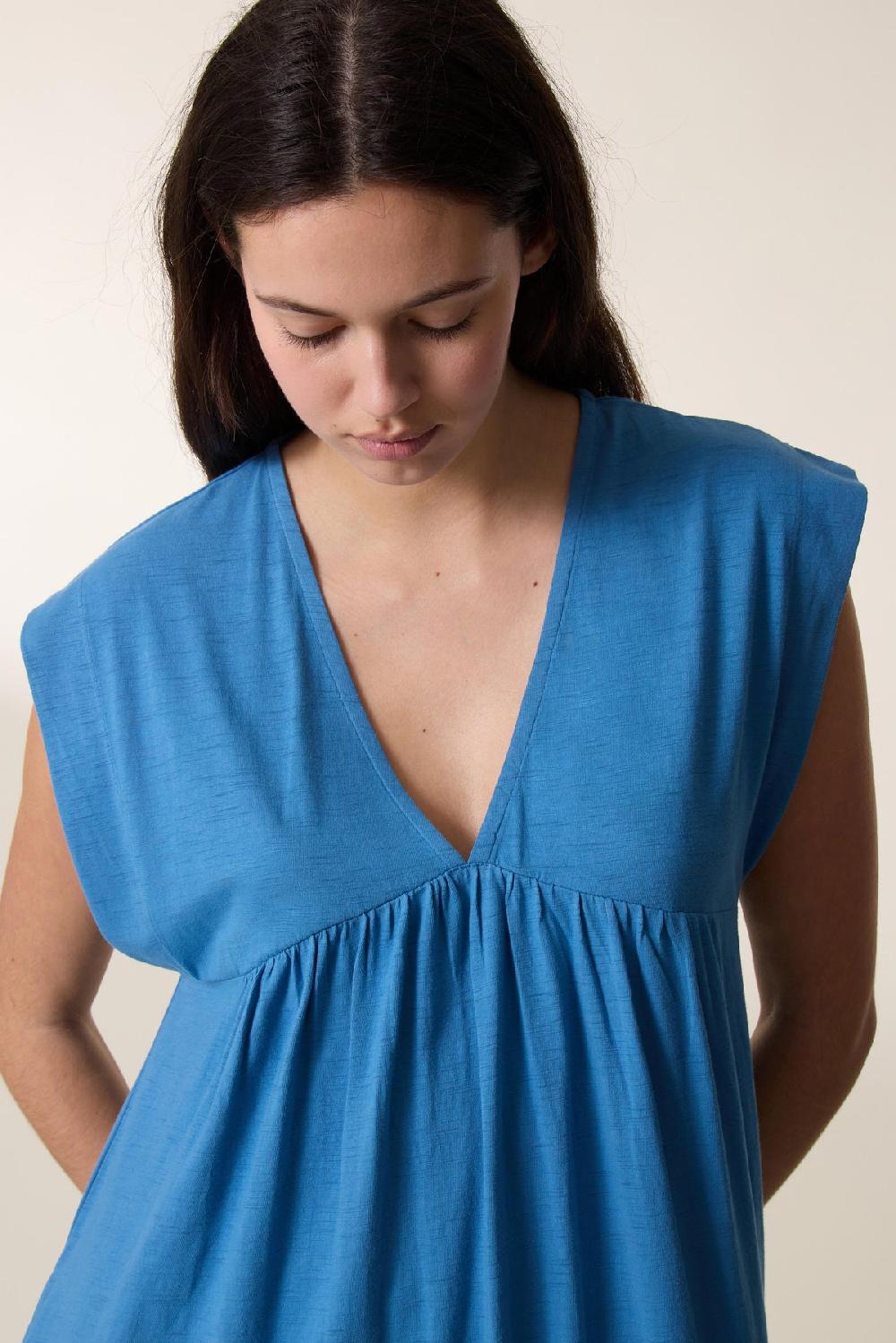 Leon & Harper Robe Richard Plain Sea