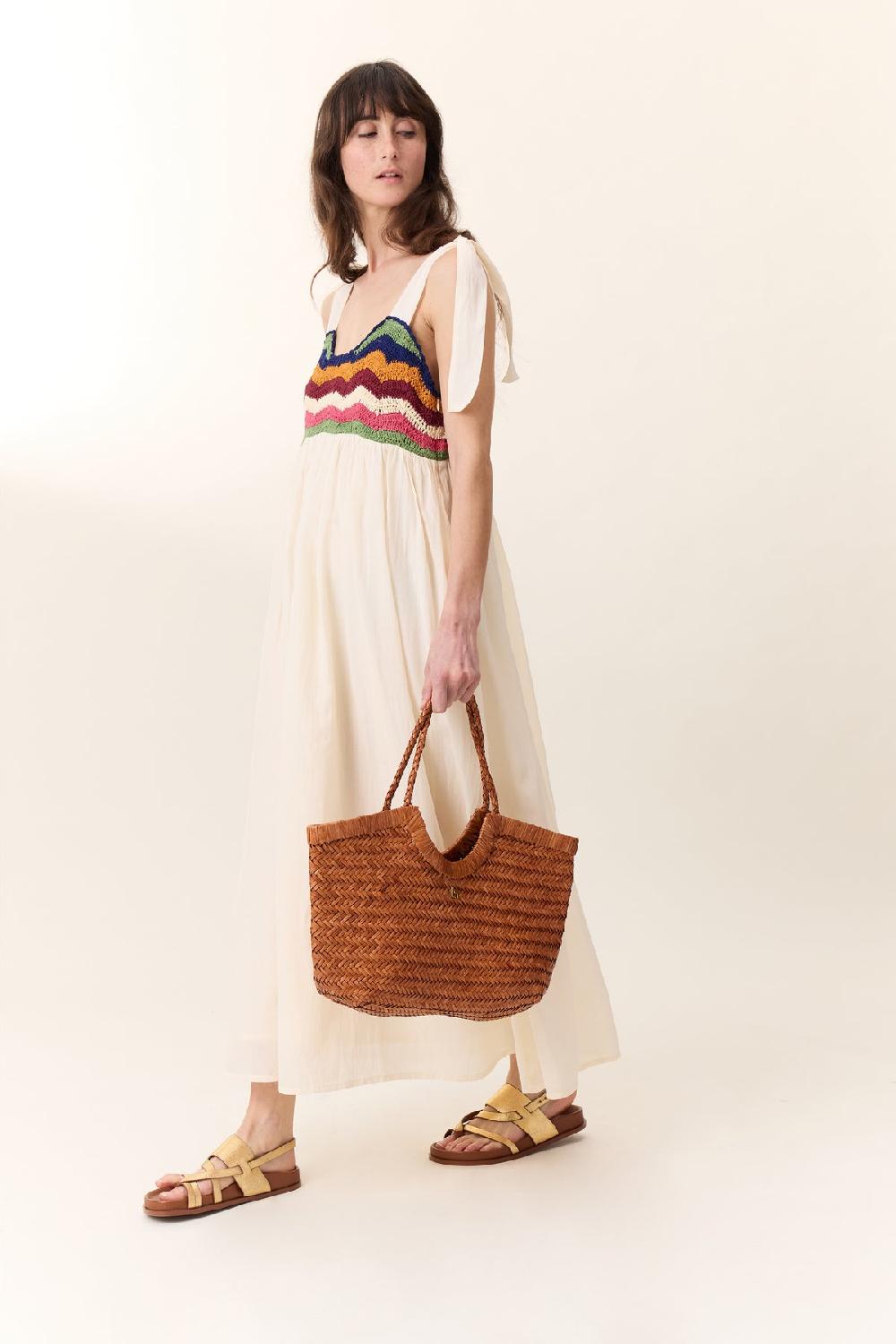 leon & harper Robe Ricq Crochet Off White