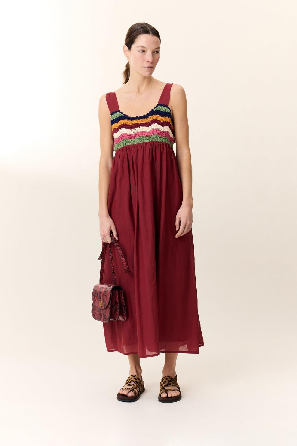 Leon & Harper Robe Ricq Crochet Tomato