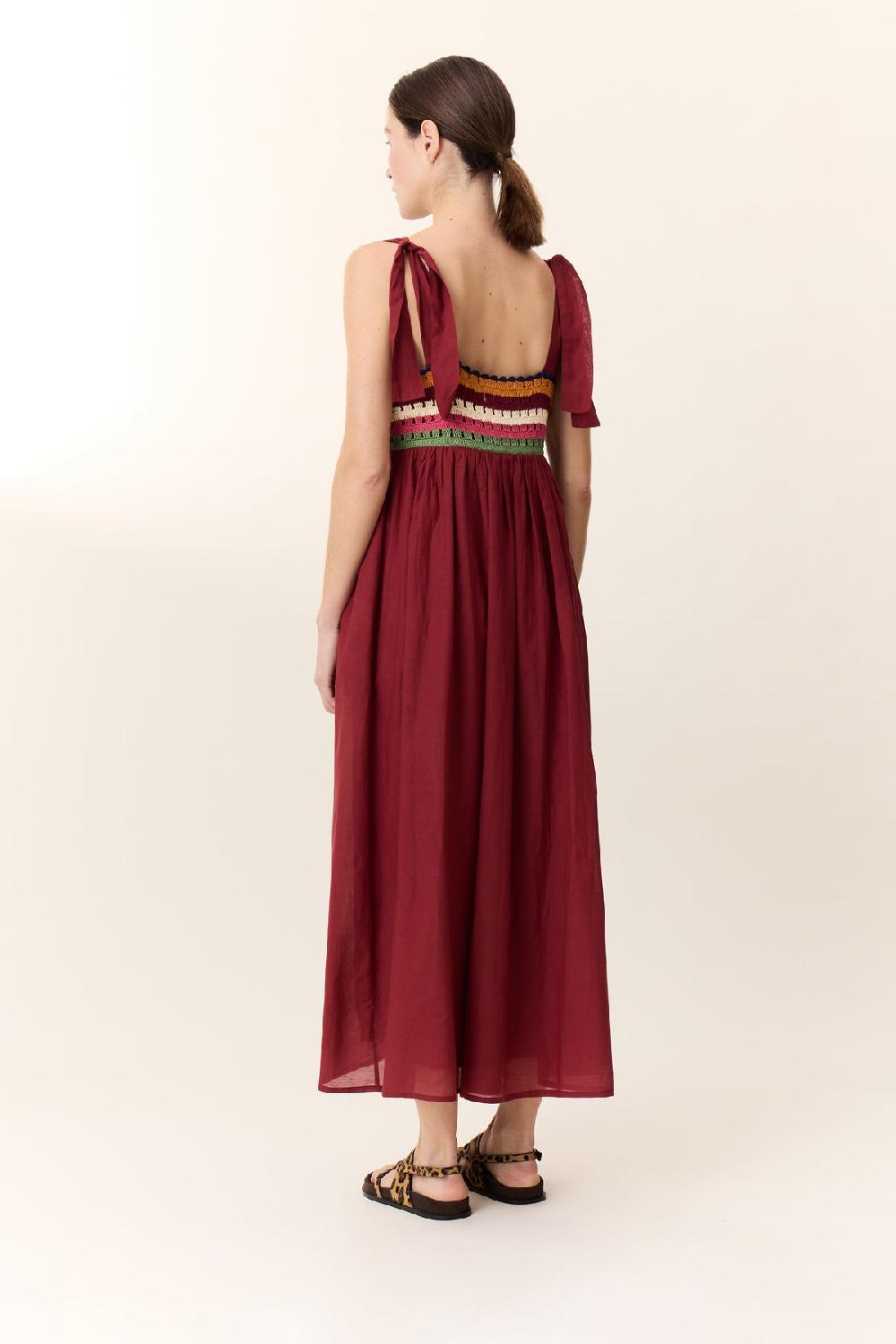 Leon & Harper Robe Ricq Crochet Tomato