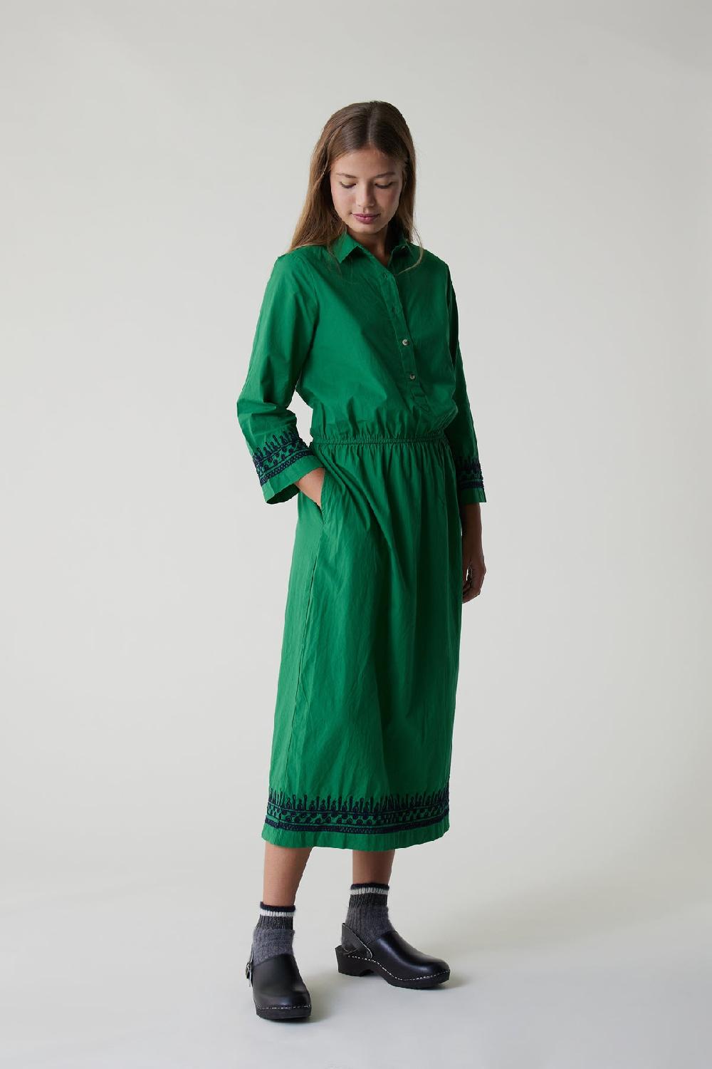 leon & harper Robe Rigolo Plain Green