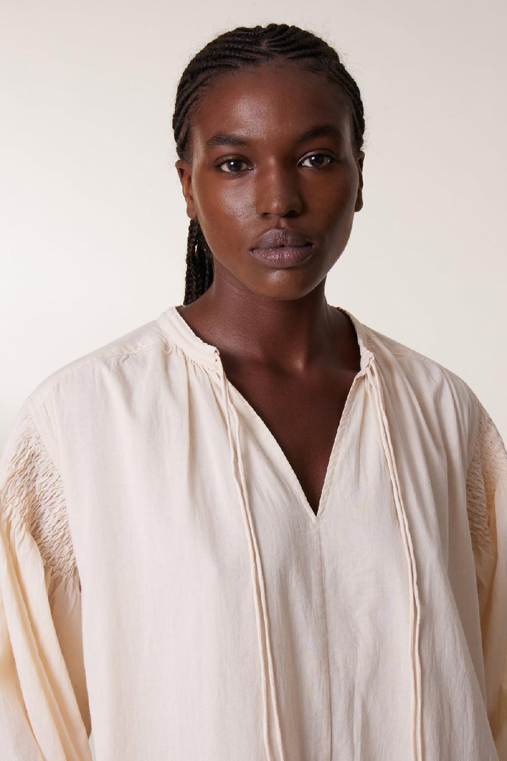 Leon & Harper Robe Rire Plain Ecru