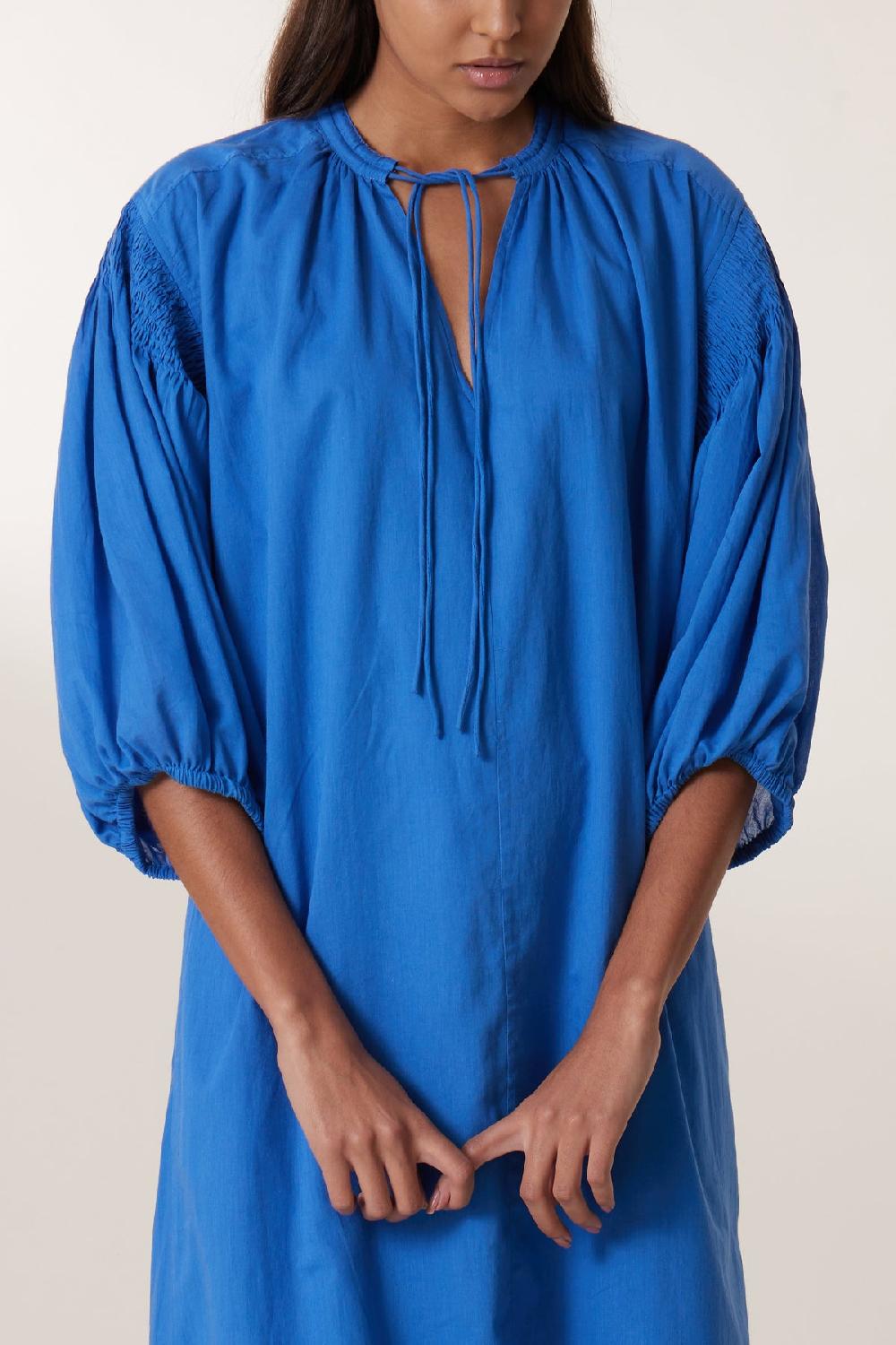 Leon & Harper Robe Rire Plain Ocean